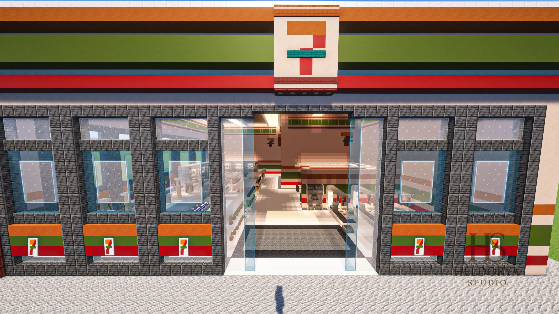 7-Eleven Supermarket 🏪 | Realistic Minecraft Build with Full Interior - Image 2