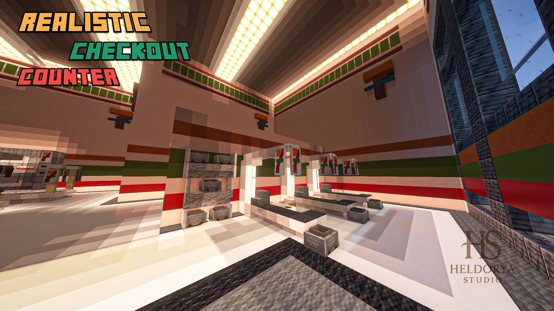 7-Eleven Supermarket 🏪 | Realistic Minecraft Build with Full Interior - Image 6