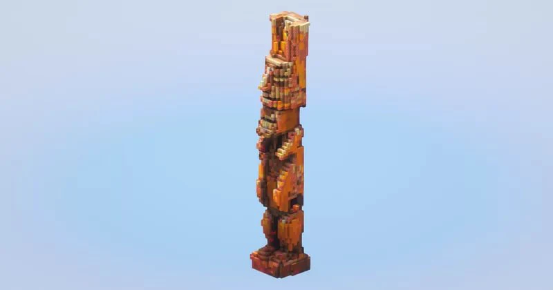 Aztec Wooden Pillar - Image 2