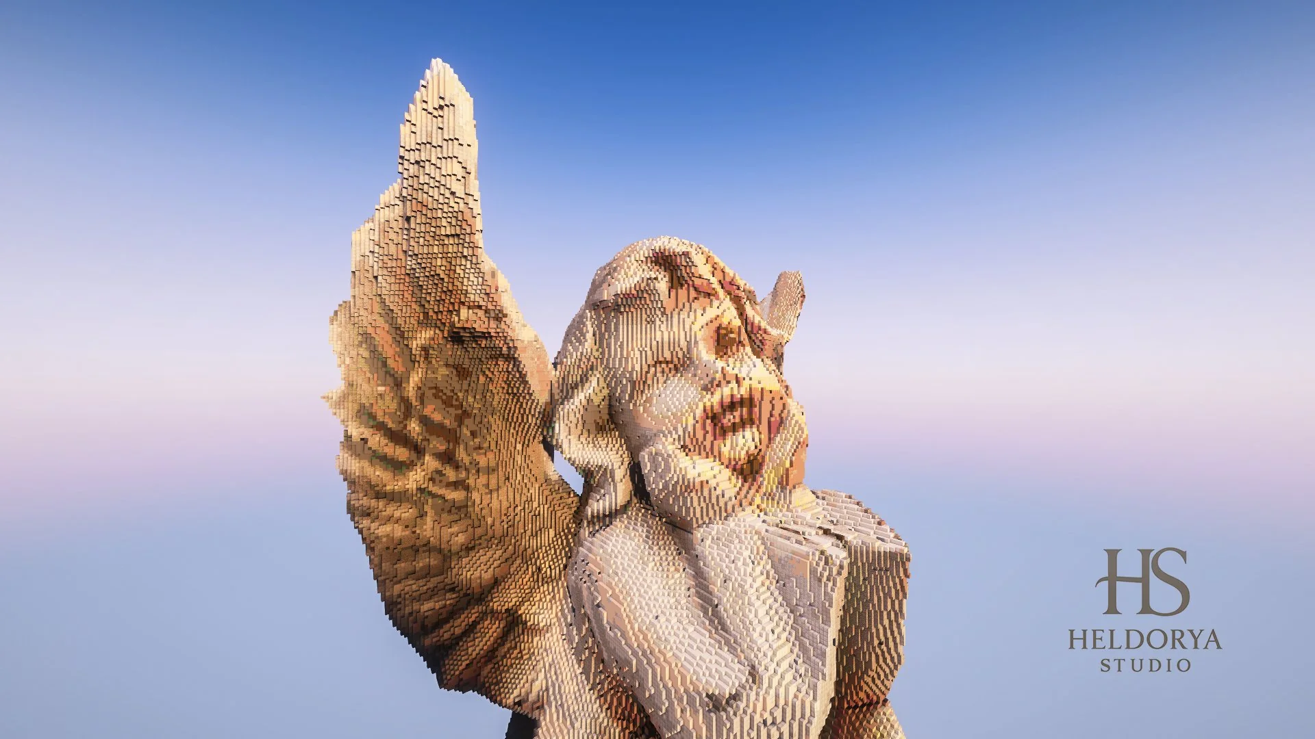 Baby Angel Statue | Giant Angel | Ultra-Detailed Monument for Minecraft | Perfect for Graveyard, Fantasy & Survival Worlds - Image 3