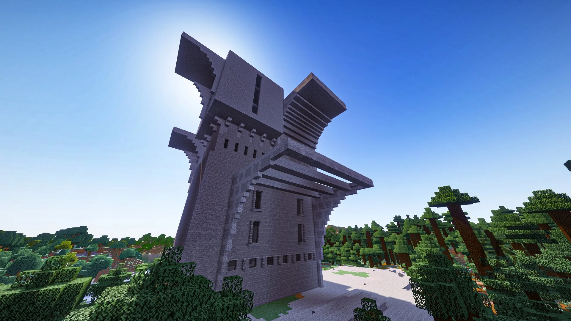 Brutalist Sky Citadel Mega Base - Schematic & Litematic - Image 5