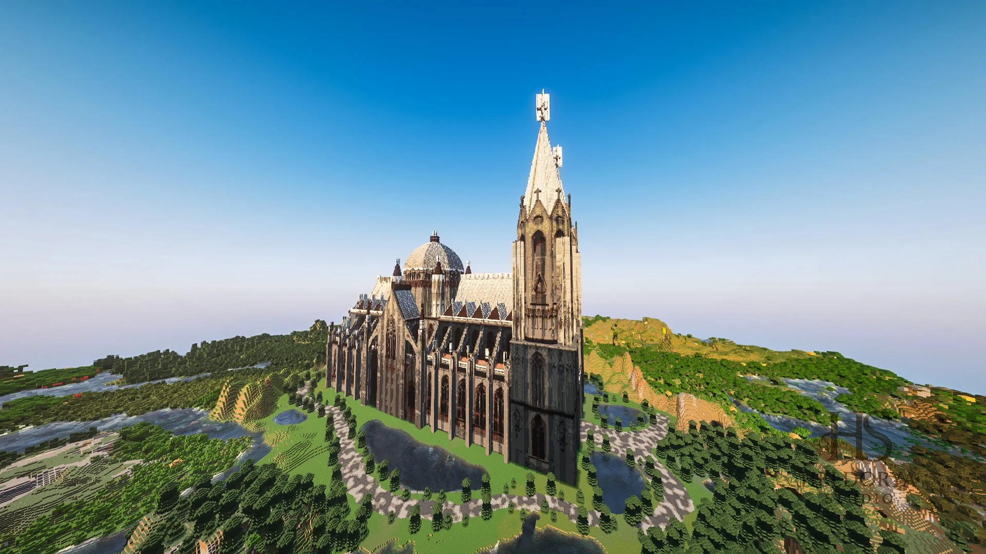 Cathedral da Sé de São Paulo Realistic Monumental Map (Java world download | Schem & Litematic) - Image 3