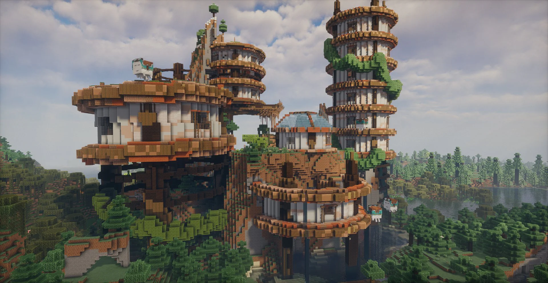 Cliffside Solar Punk towers (Building Set) - Image 3