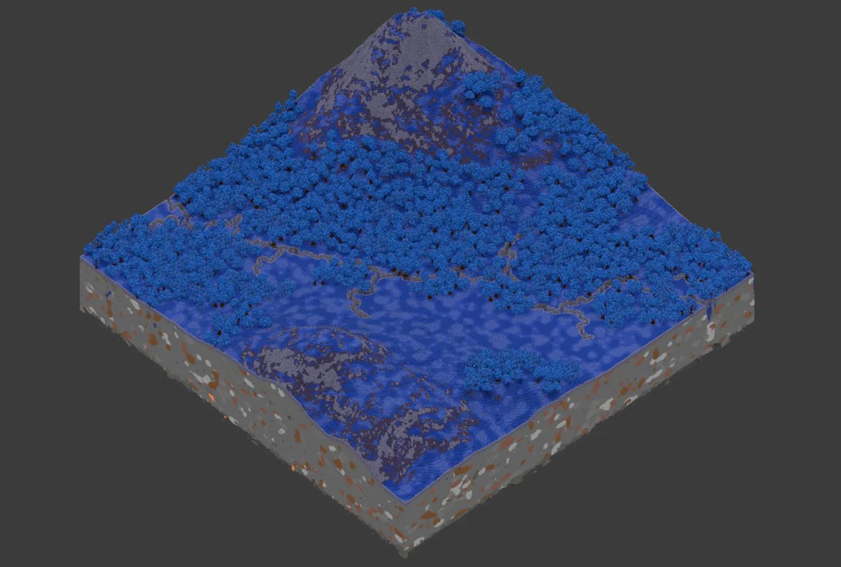 Custom Blue Fantasy Map 500x500 Blocks - Image 3