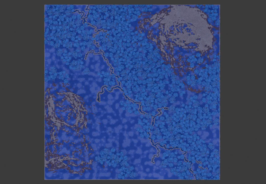Custom Blue Fantasy Map 500x500 Blocks - Image 5