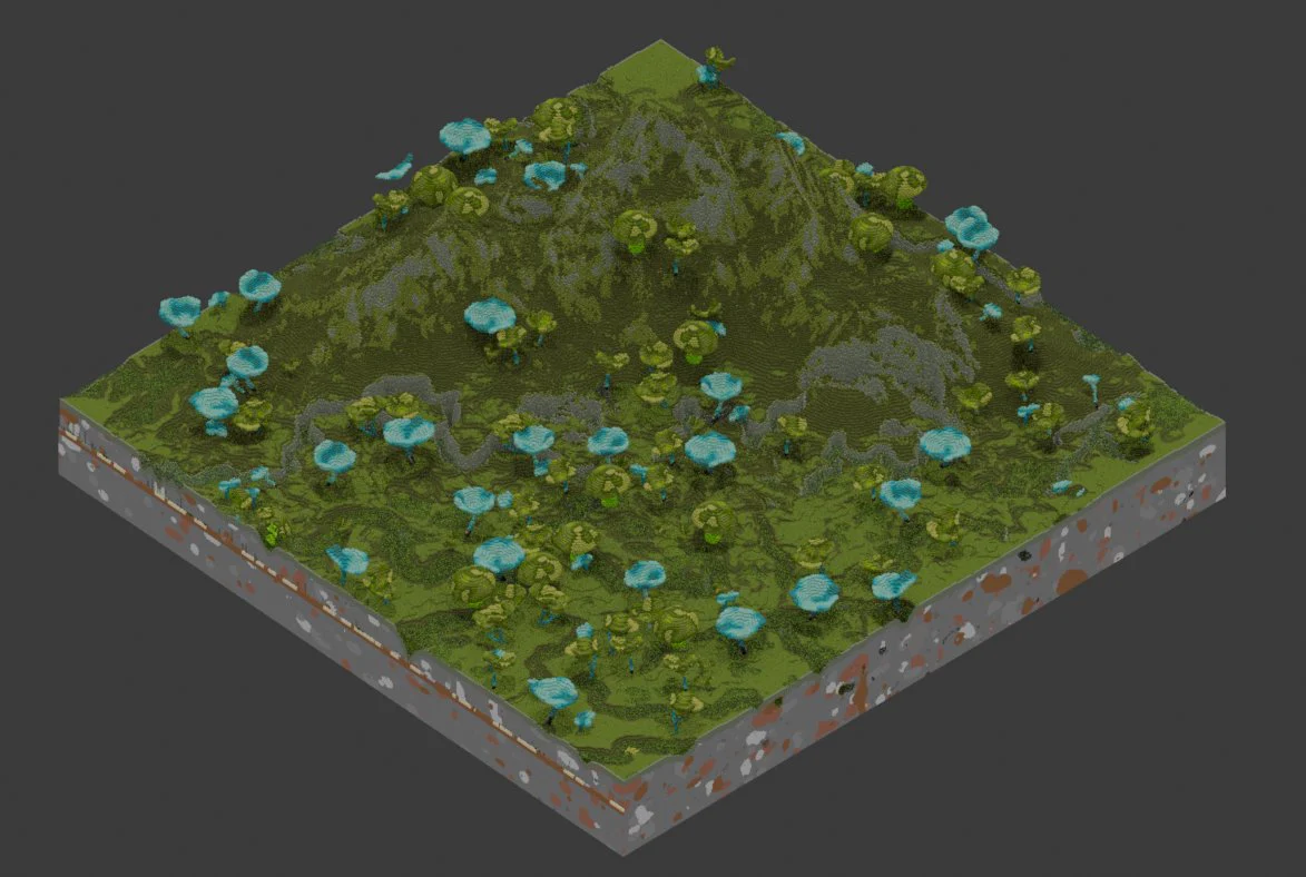 Custom Radioactive World Map 500x500 Blocks - Image 2