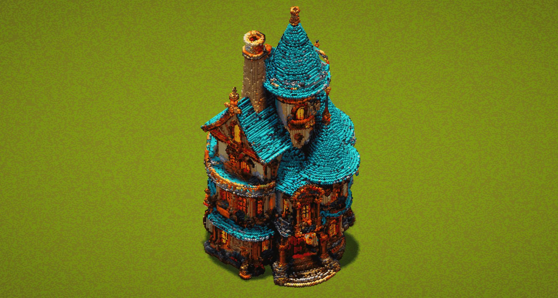 Cyan fantasy Tower House - Image 4
