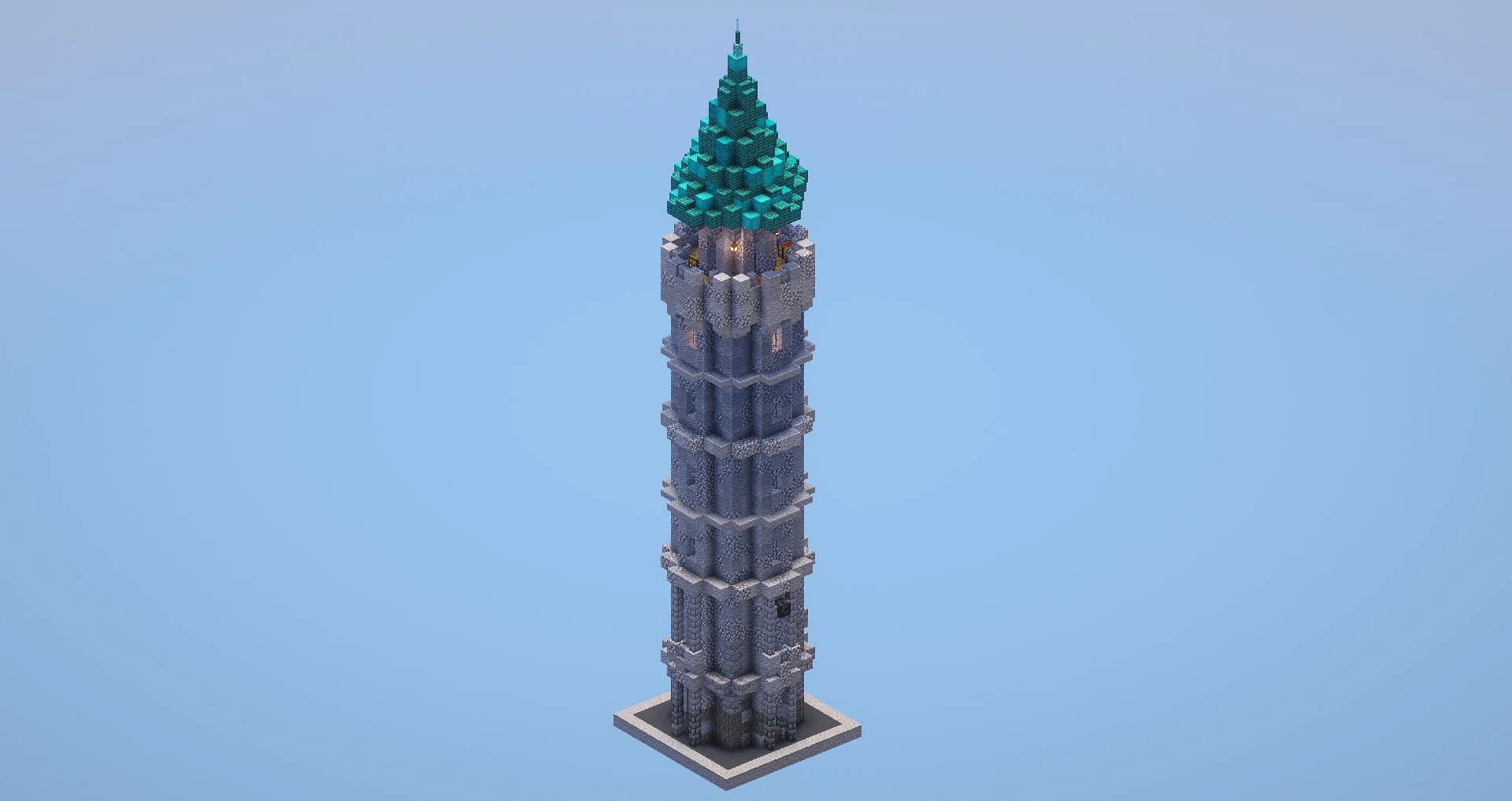 Cyan Medieval Tower - Image 2