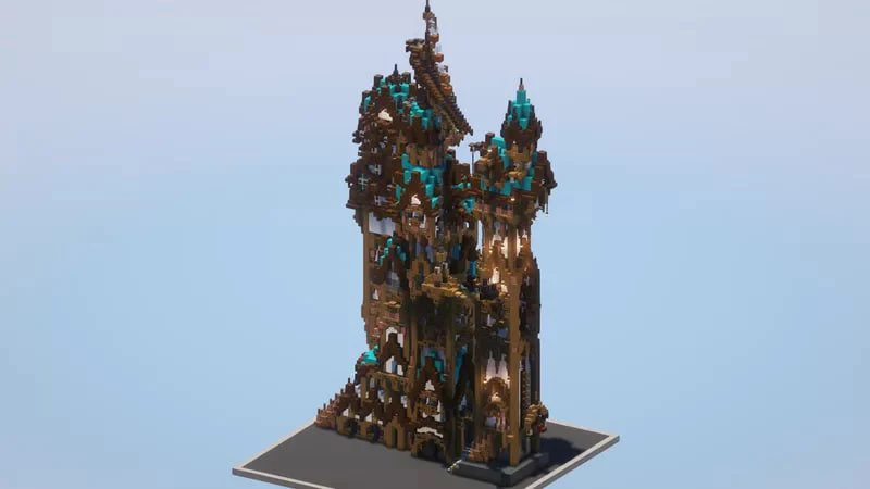 Cyan Steampunk Mansion - Image 2