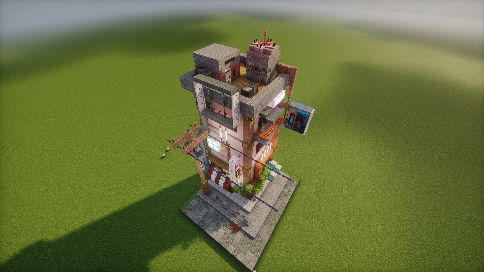 Cyberpunk Corner Building - Image 3