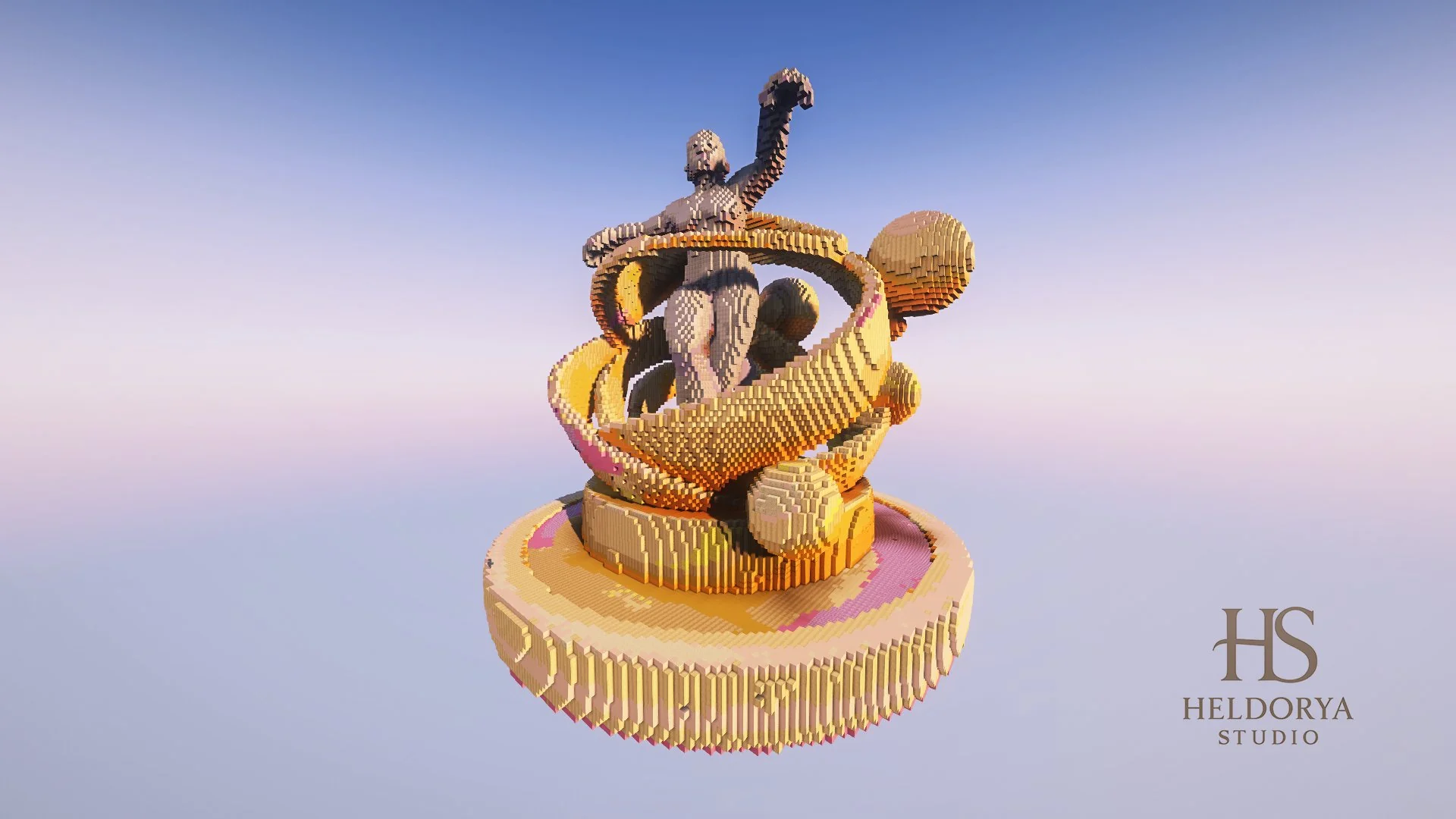 Dancer Futuristic Monument - Statue - Detailed - Image 2