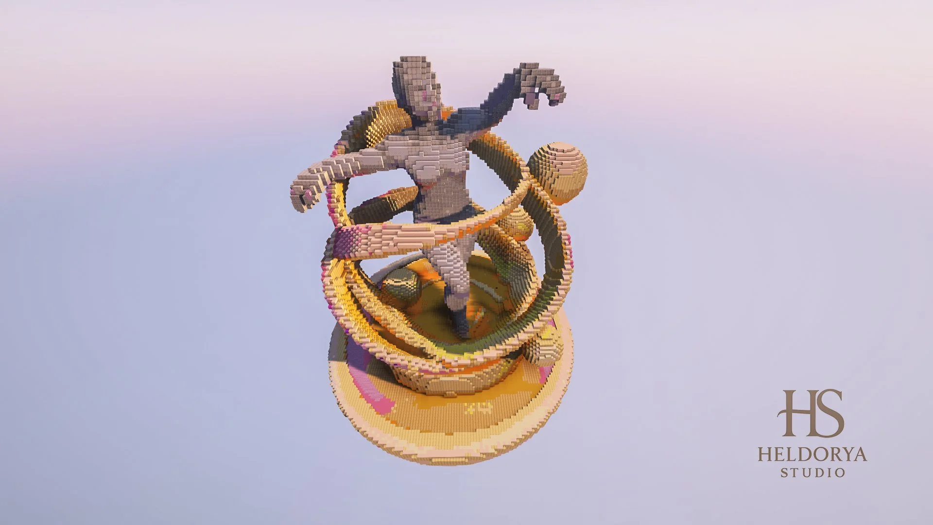 Dancer Futuristic Monument - Statue - Detailed - Image 3