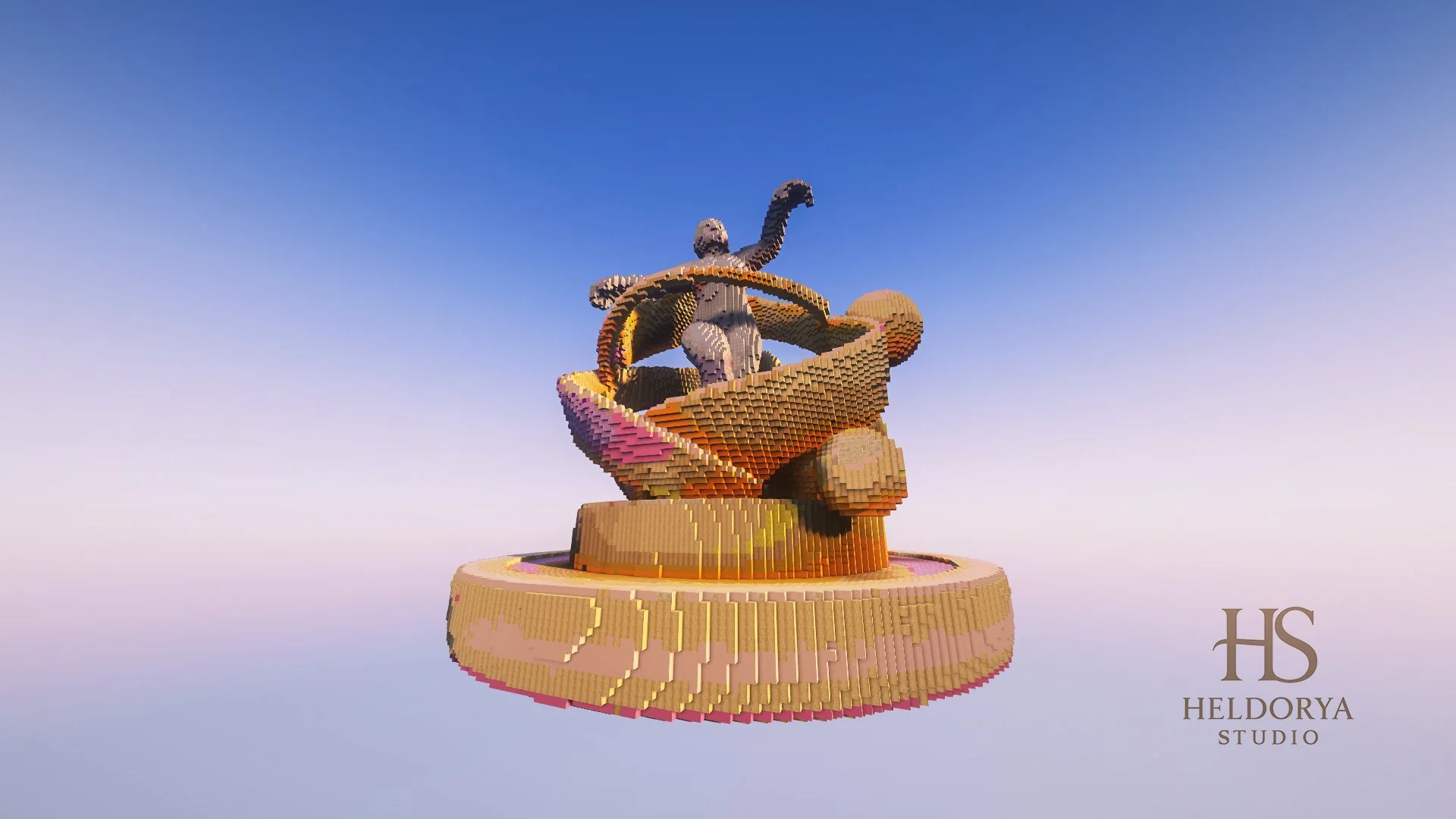 Dancer Futuristic Monument - Statue - Detailed - Image 4