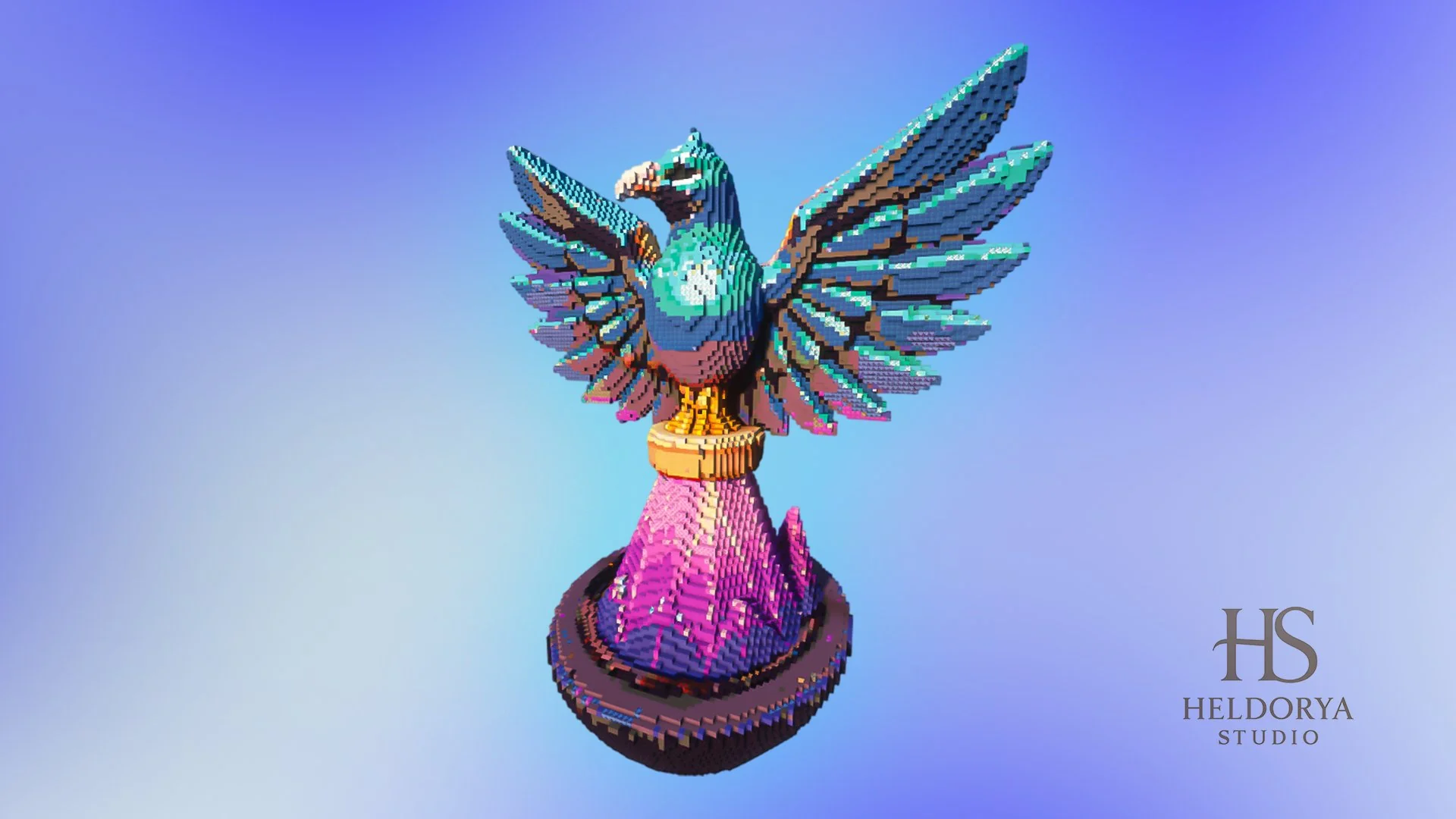 Futuristic Statue - Bird - Image 2