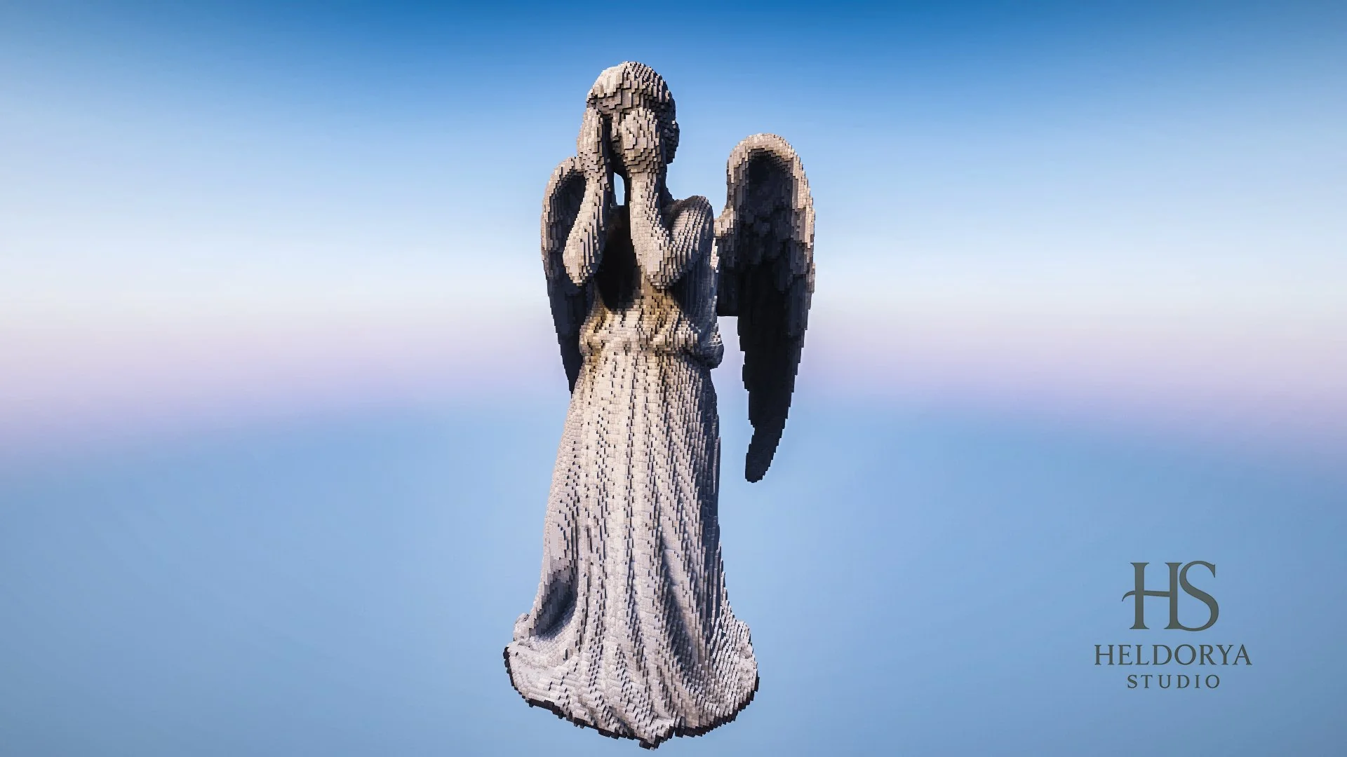 Giant Crying weeping Angel Memorial Statue - Image 2