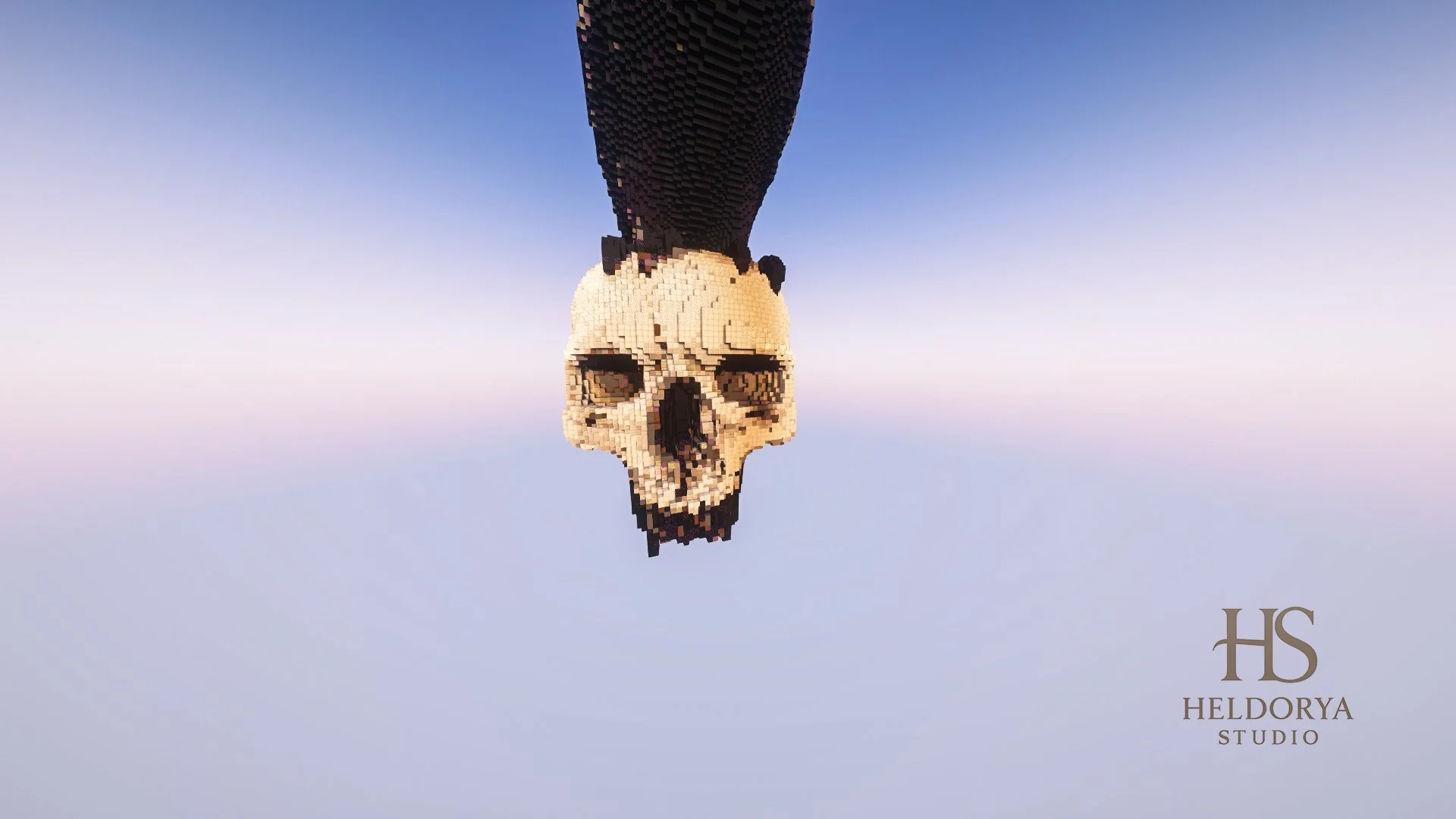Gothic Crow on Skull Statue | Giant | Ultra-Detailed Gothic Monument for Minecraft - Image 3