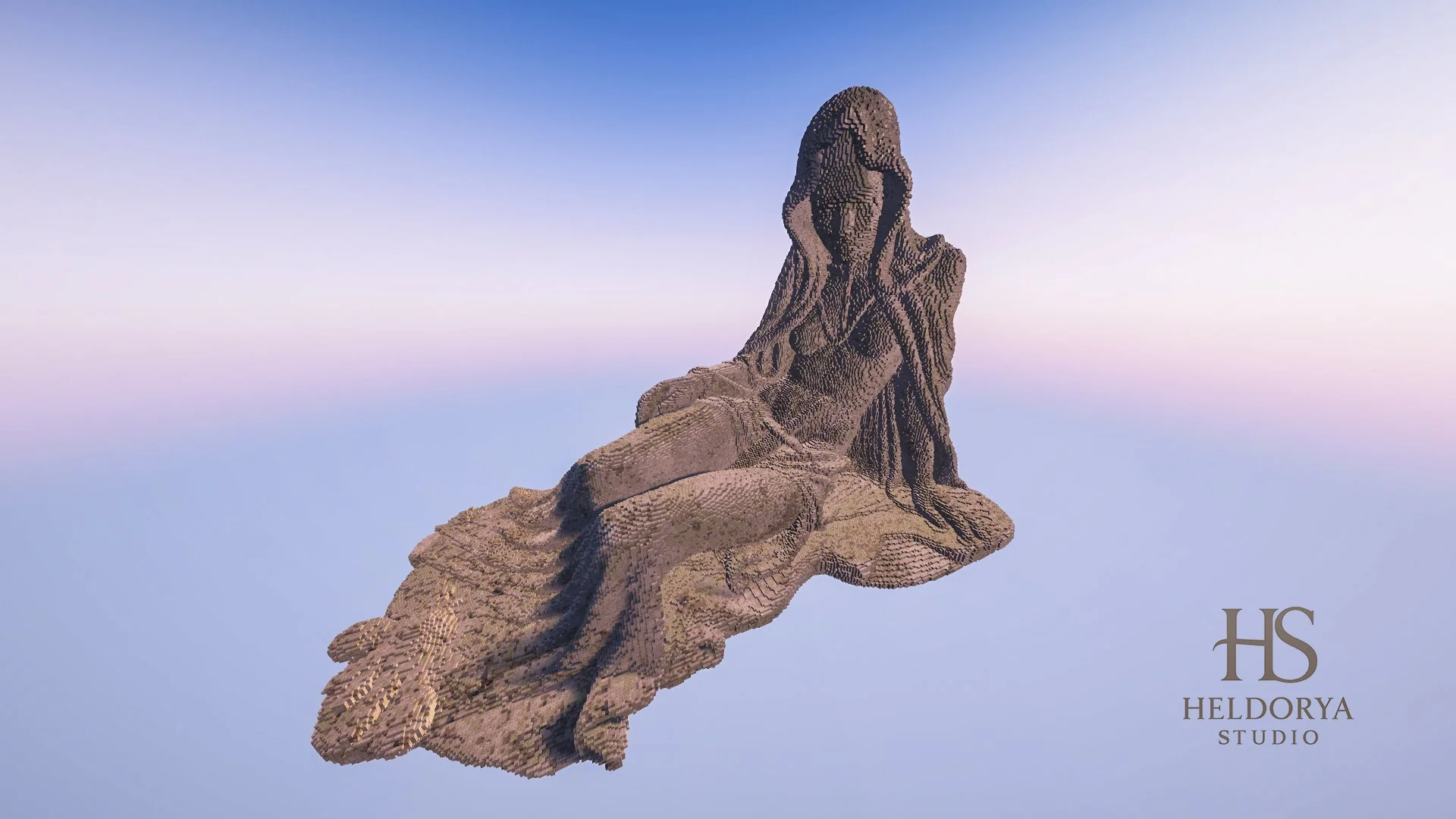 Gothic Fallen Angel Statue  | Giant Fallen Angel | Ultra-Detailed Gothic Monument for Minecraft - Image 2