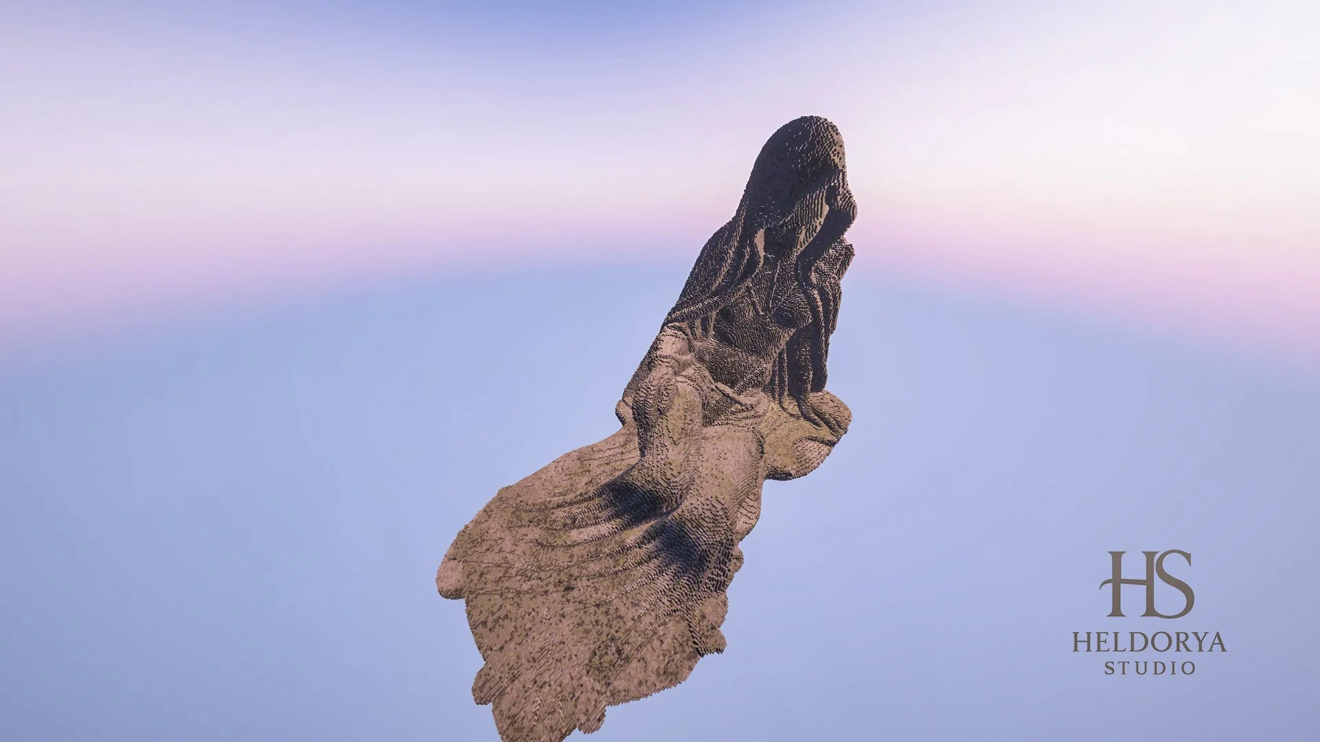 Gothic Fallen Angel Statue  | Giant Fallen Angel | Ultra-Detailed Gothic Monument for Minecraft - Image 3