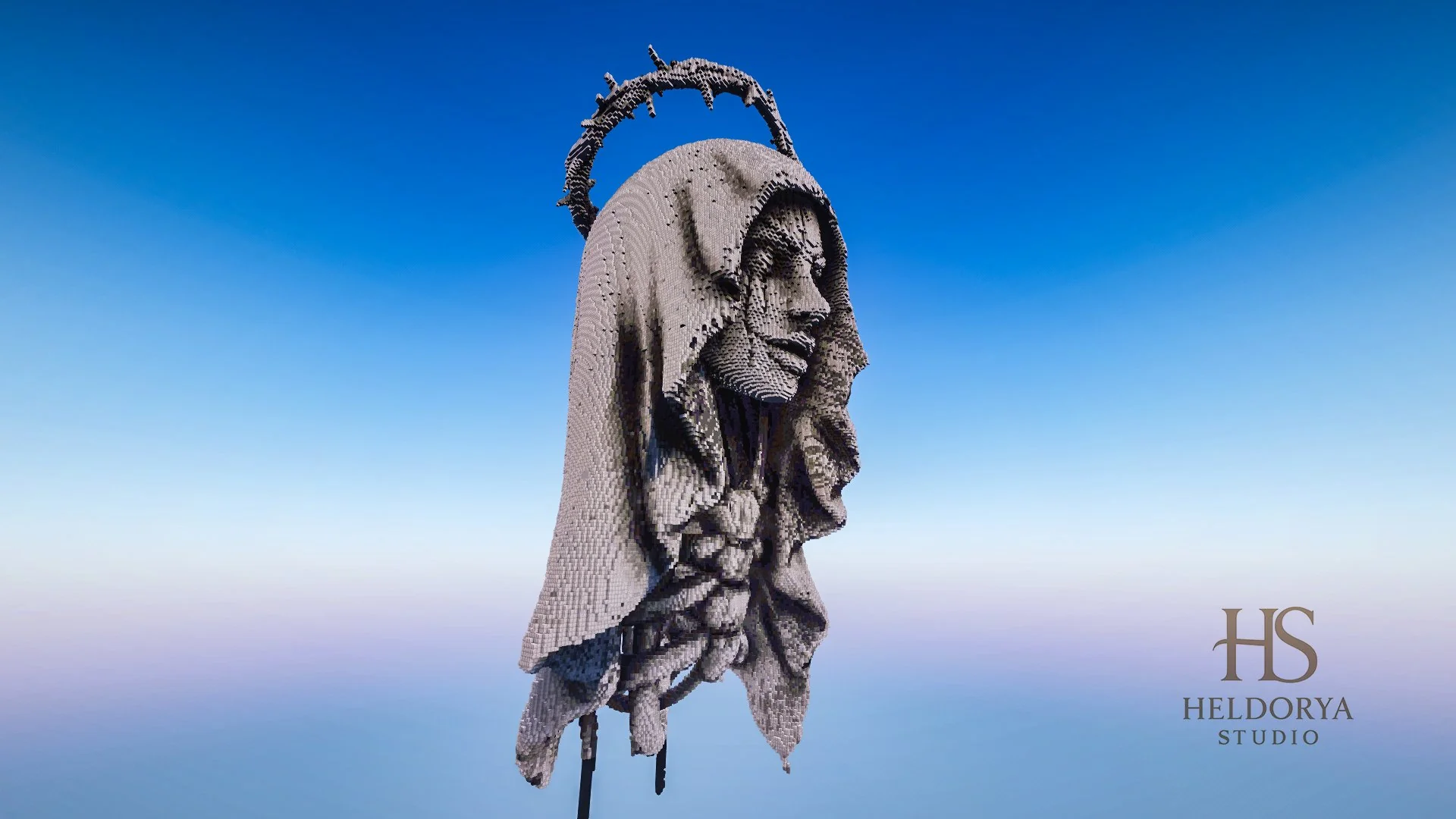 Gothic Fallen Angel Statue | Giant Fallen Angel | Ultra-Detailed Gothic Monument for Minecraft - Image 2