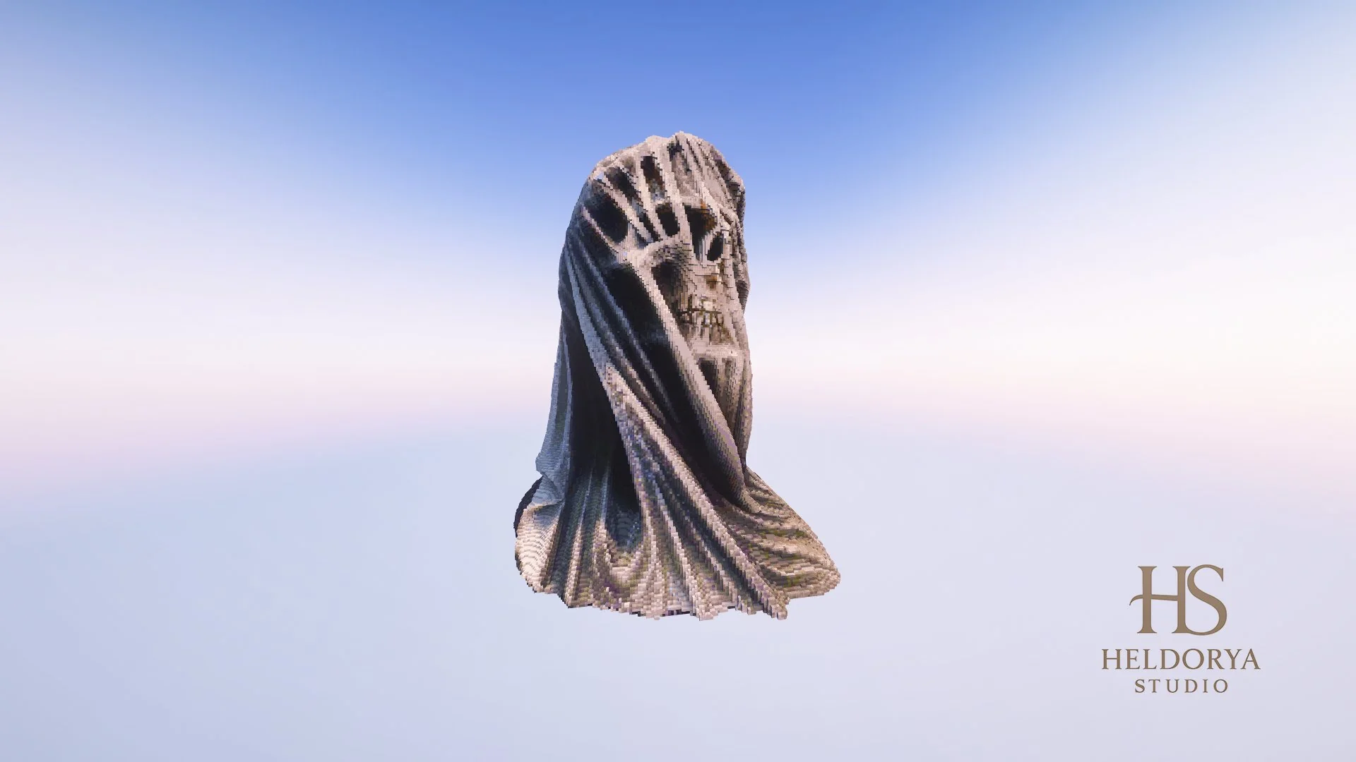 Gothic Veil Death Statue | Giant | Ultra-Detailed Gothic Monument for Minecraft - Image 2