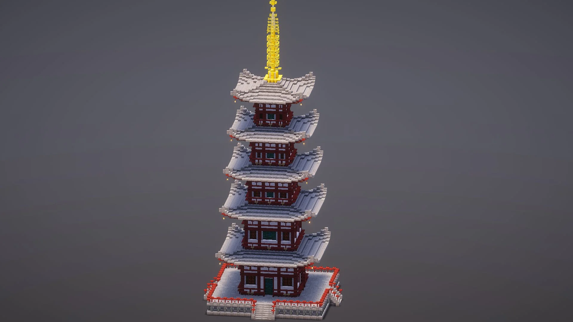 Gray Japanese Pagoda - Image 2
