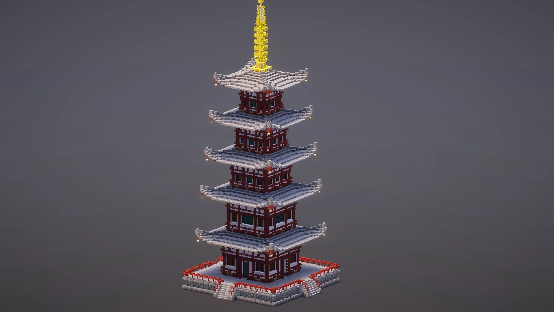 Gray Japanese Pagoda - Image 3