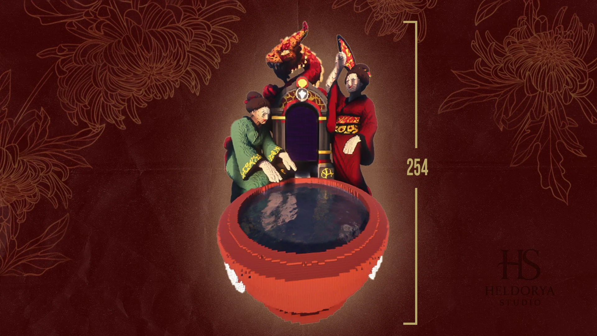Japanese Realistic Geishas Monument | Portal | Temple - Image 5