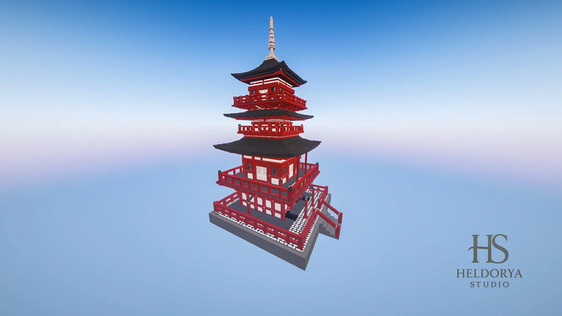 Japanese Temple | Pagoda - Realistic (BIG) - Heldorya Studio