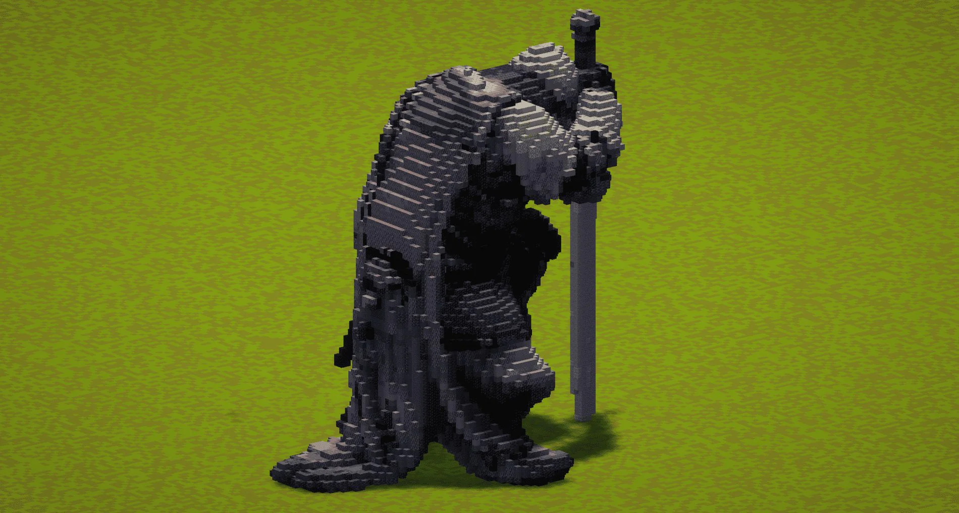 Kneeling Knight statue - Image 2