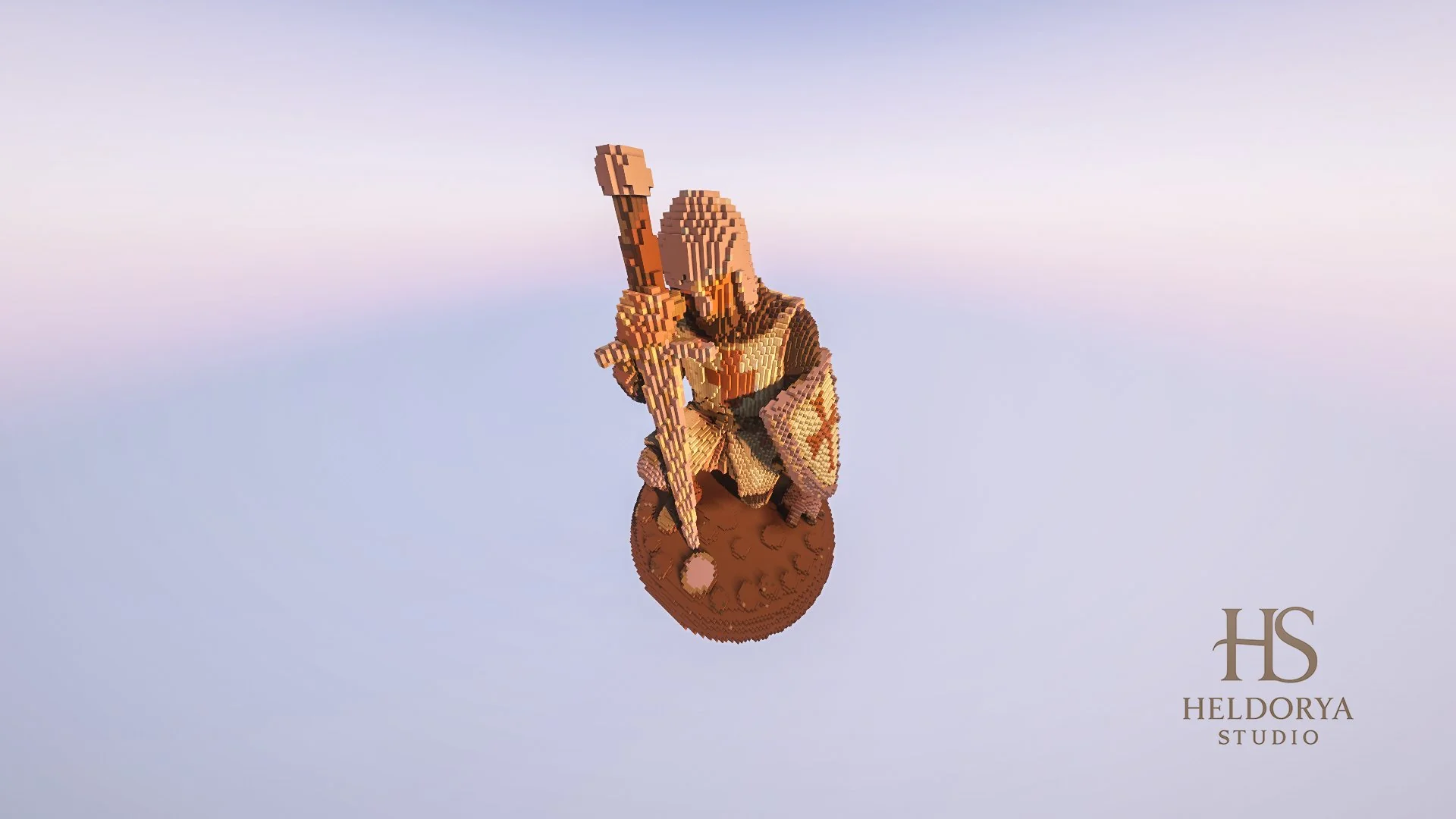 Knight Templar Diorama – Medieval Crusader Statue - Image 3