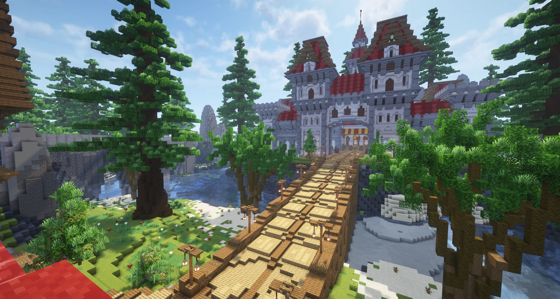 Red Medieval Island Castle + Village 451x451 Island - Image 2