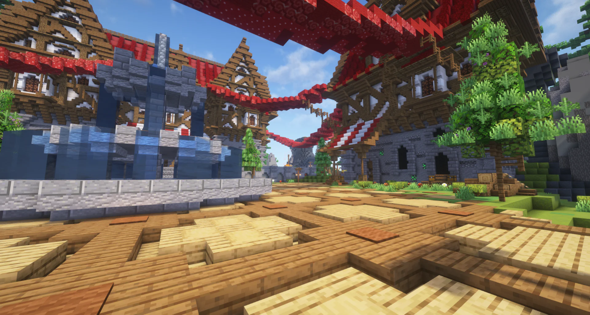 Red Medieval Island Castle + Village 451x451 Island - Image 3