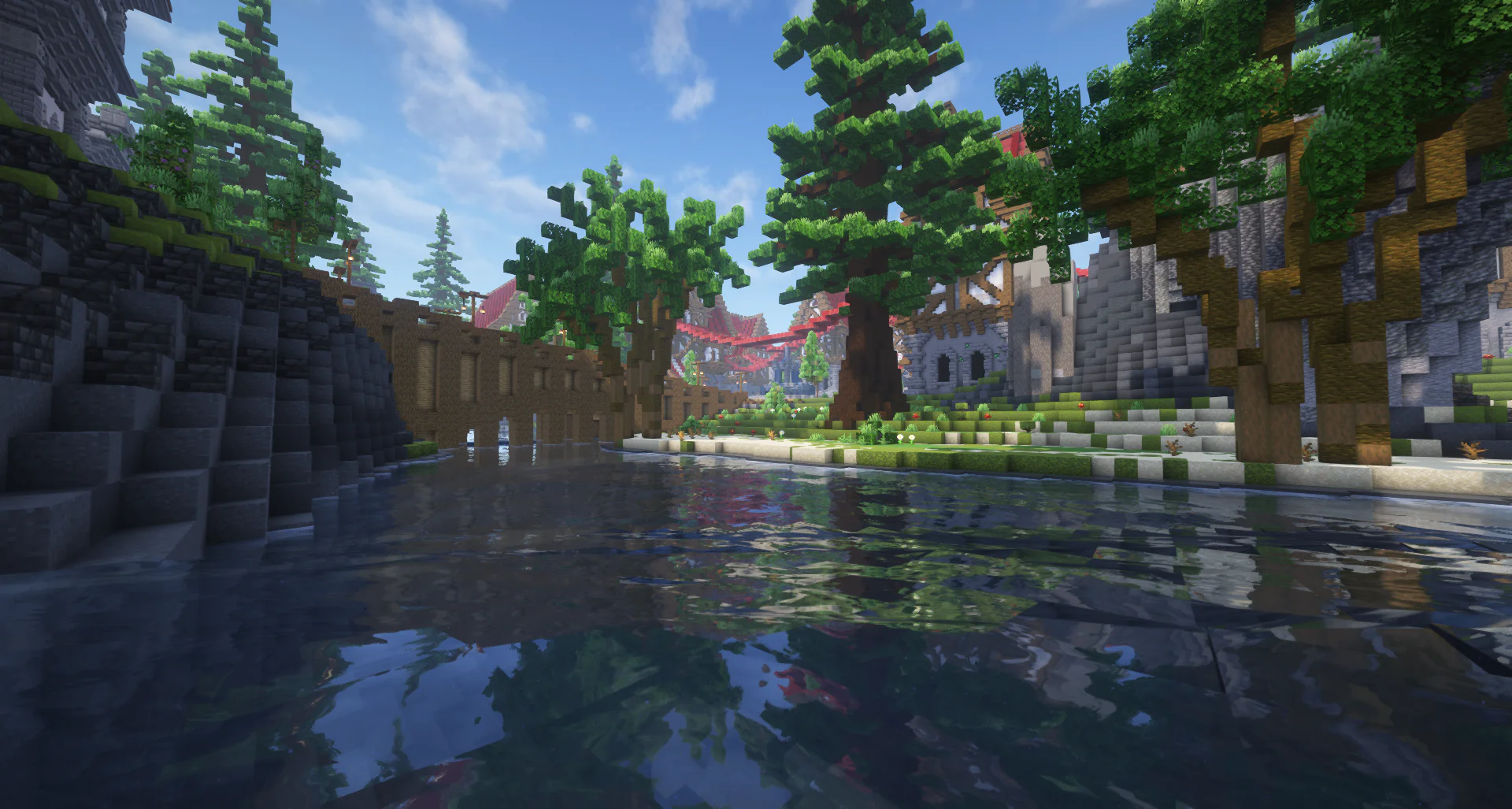 Red Medieval Island Castle + Village 451x451 Island - Image 4
