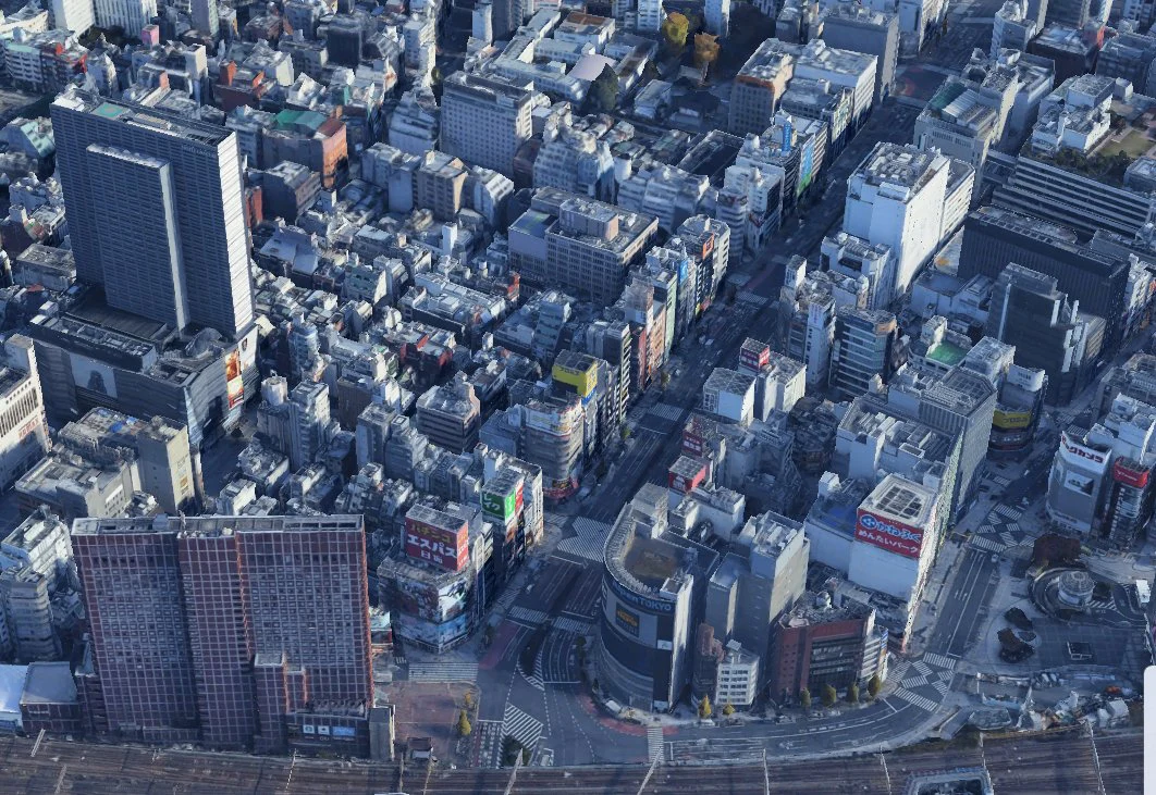 Shinjuku, Tokyo, Japan 1:1, 35°41'37''N 139°42'01''E, 450x450 Blocks Modern City Map - Image 5