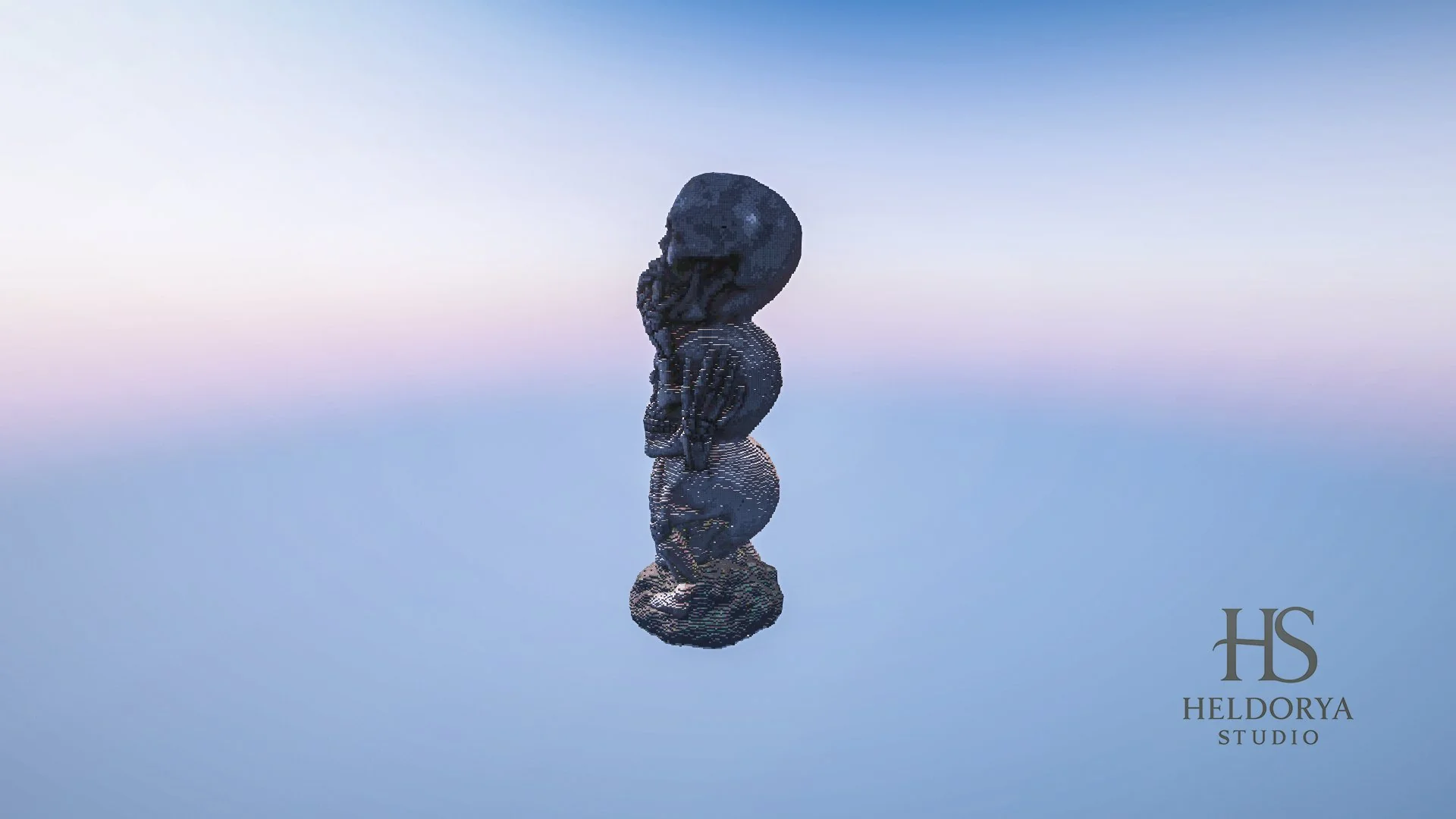 Skulls Statue | Giant Skulls | Ultra-Detailed Gothic Monument for Minecraft - Image 3