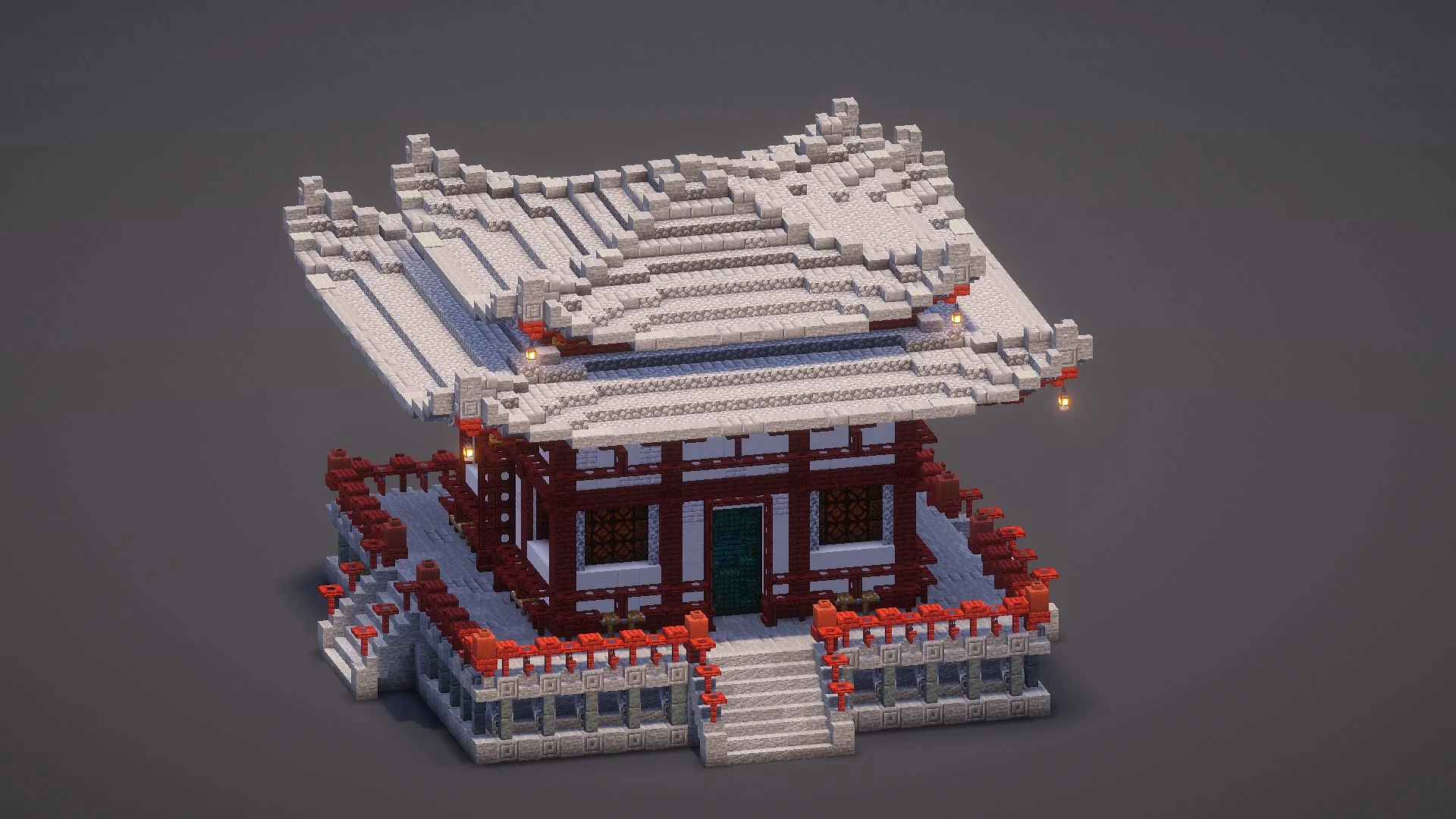Small Gray Japanese Pagoda - Image 2