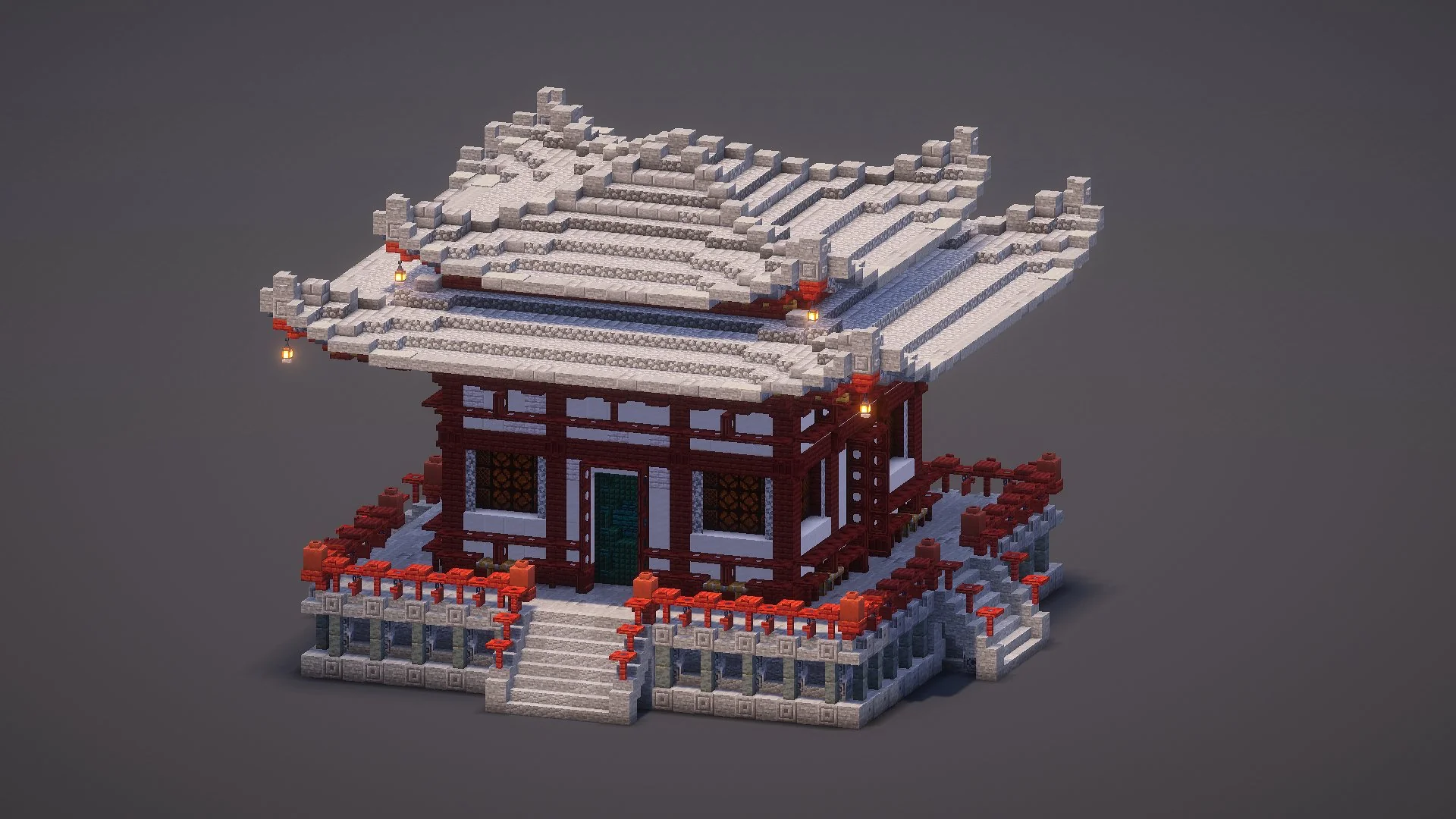 Small Gray Japanese Pagoda - Image 3