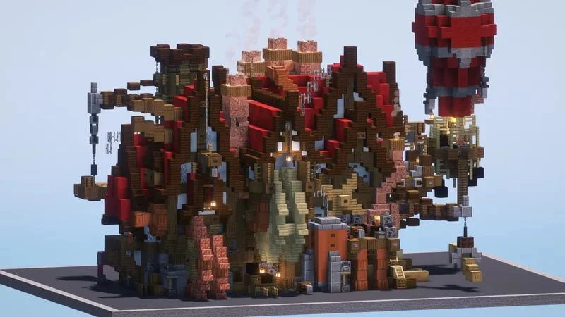 Steampunk Medieval Red House - Image 2