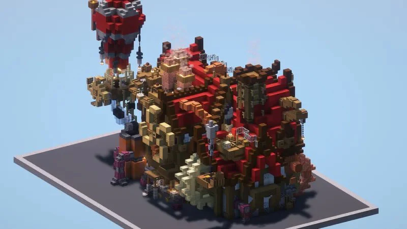 Steampunk Medieval Red House - Image 3