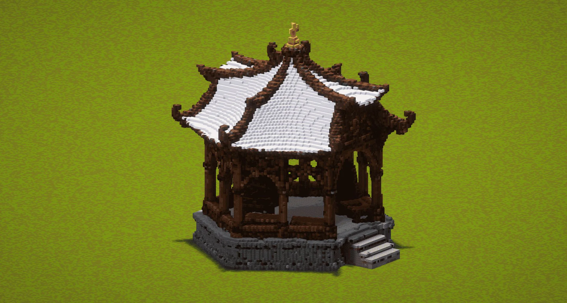 White Oriental Gazebo - Image 2