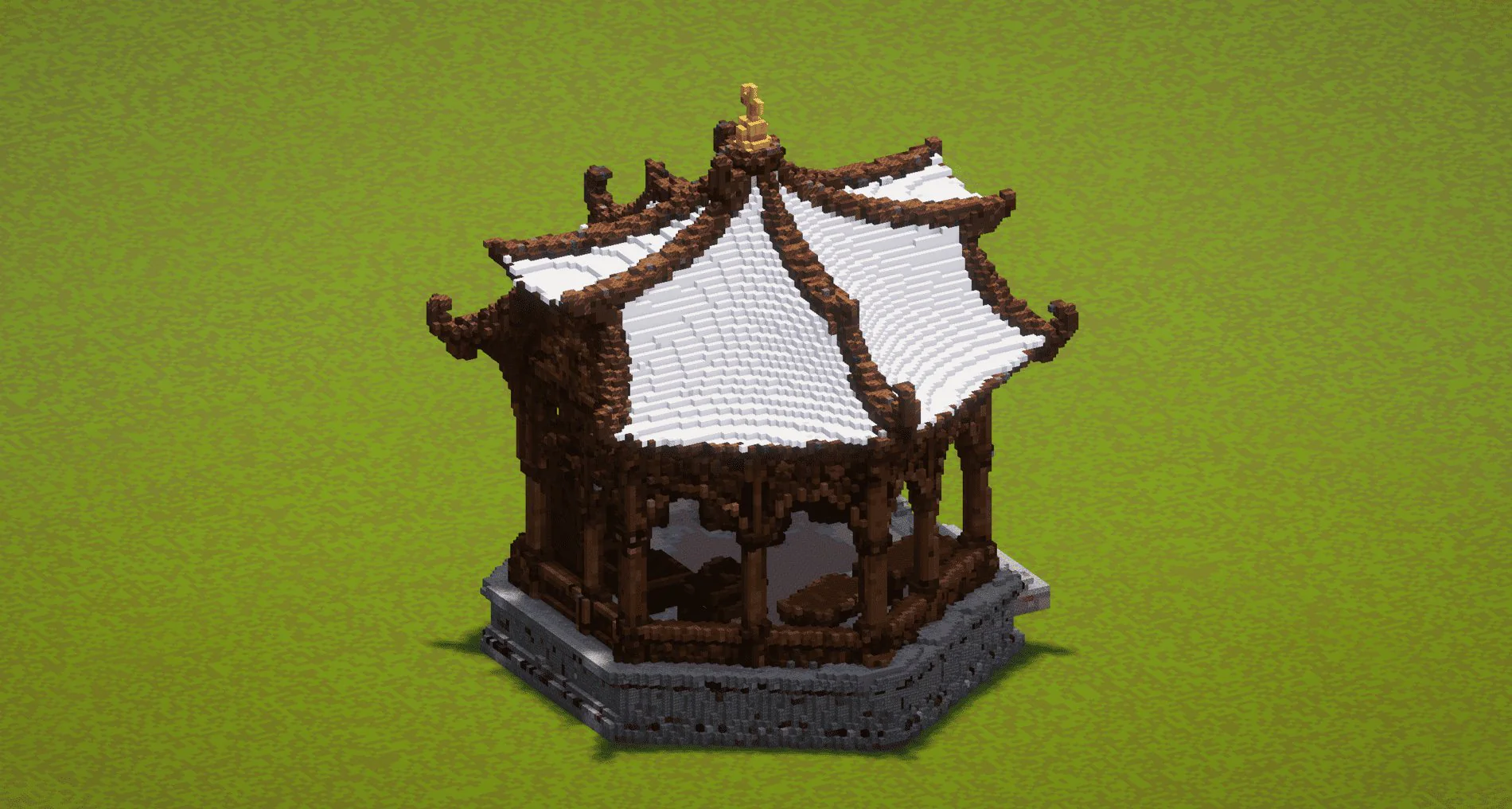 White Oriental Gazebo - Image 3