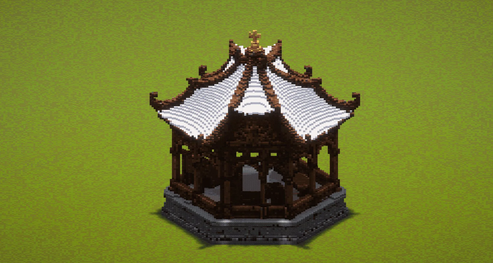 White Oriental Gazebo - Image 4